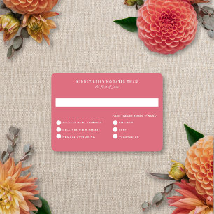 Cartons Réponse Flou Floral Élégant Moderne Mariage Été Automne