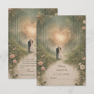 Cartons Réponse Forêt Médiévale Romantique au Cœur Enchanté pour u