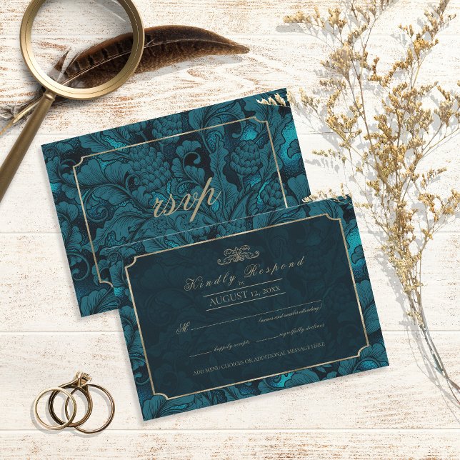 Cartons Réponse Formal Paisley Dark Turquoise ID767 (Créateur téléchargé)