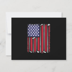 Cartons Réponse Funny Golf American Flag Golf Player Vintage Golfe