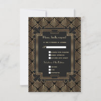 Glam Roaring 20's Gold Black Great Gatsby Mariage