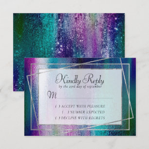 Cartons Réponse Glitzy Foil Holographique Iridescente Dark Ombre