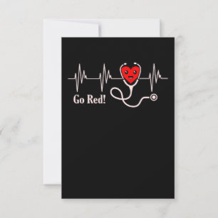 Cartons Réponse Go Red Heartbeat Sensibilisation aux maladies card