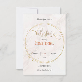 Cartons Réponse Gold Luxy Baby Shower