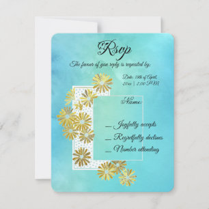 Cartons Réponse Golden Daisy Dream Elégance Romance Vintage Chic
