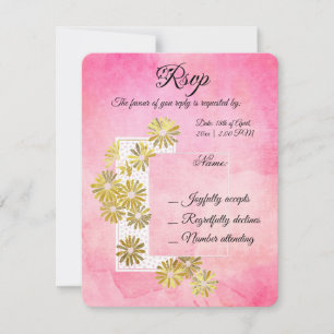 Cartons Réponse Golden Daisy Dream Elégance Romance Vintage Chic