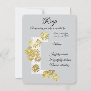 Cartons Réponse Golden Daisy Dream Elégance Romance Vintage Chic