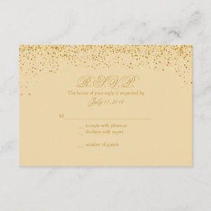 Cartons Réponse Golden Glitz Parties scintillant Mariage