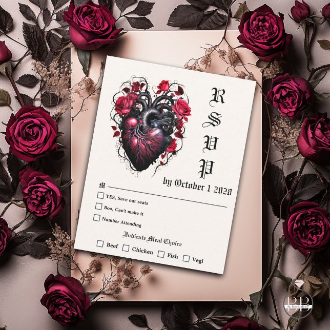 Cartons Réponse Goth Heart et cerise de Crimson Rose (Créateur téléchargé)