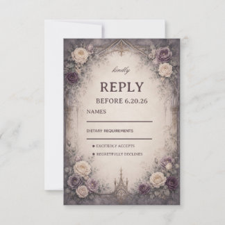 Cartons Réponse Gothique Floral Romantique