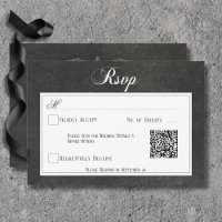 Gothique Noir et Blanc Crânes Coeur Mariage QR Cod