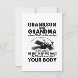 Cartons Réponse Grandson et grand-mère Bond.
