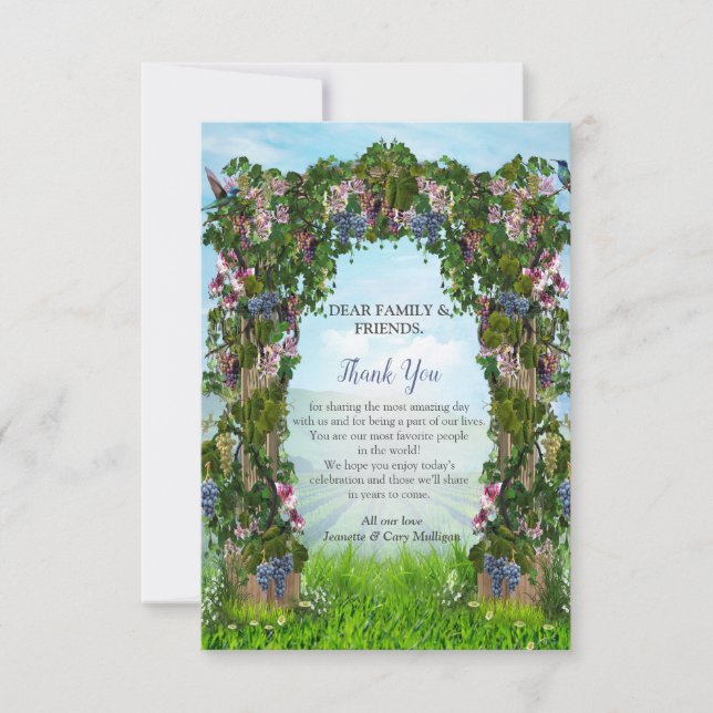 Cartons Réponse Grapevines, chèvres et colibris (Devant)