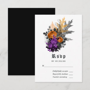 Cartons Réponse Halloween Vintage Shabby Mariage floral