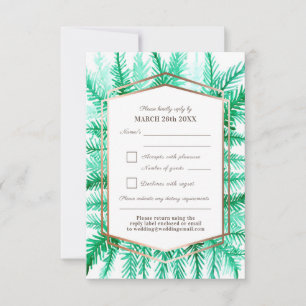 Cartons Réponse Hiver à feuillage persistant feuillage aquarelle v