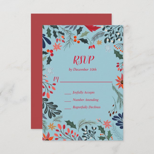 Cartons Réponse Holiday Christmas (Devant / Derrière)