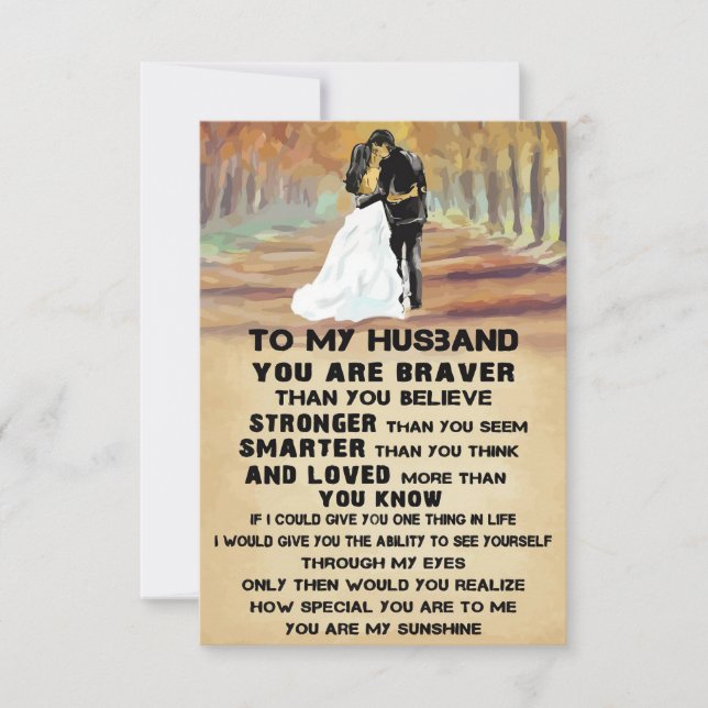 Cartons Réponse Husband To My Husband You Are Sunshine (Devant)