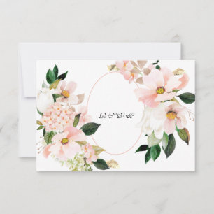 Cartons Réponse Hydrangea Cosmos rose Mariage Tulip blanc