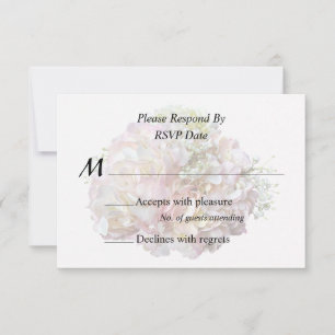 Cartons Réponse Hydrangea Rose Pâle Avec Baby's Breath