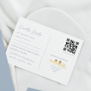 Cartons Réponse Inséparables Bleu Poussiéreux QR