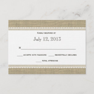 Cartons Réponse Intervention sur les coeurs et les burlaps