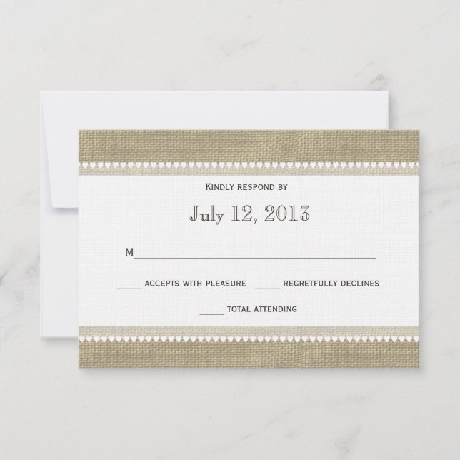 Cartons Réponse Intervention sur les coeurs et les burlaps (Devant)