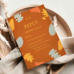 Cartons Réponse Invité d'automne abstrait moderne