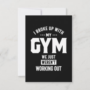 Cartons Réponse J'ai rompu avec ma salle de gym, on ne s'est pas d