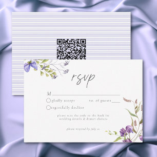 Cartons Réponse Jardin de fleurs sauvages de lavande Mariage roman