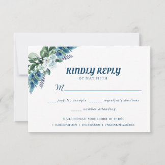 Cartons Réponse Jardin d'été Aquarelle Mariage floral