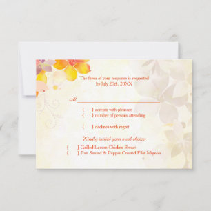 Cartons Réponse Jardin Fleur sauvage mignon choix de repas de mari