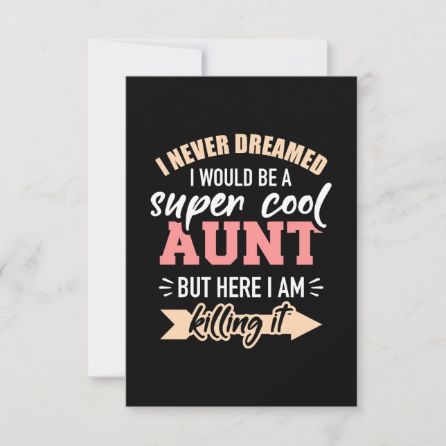 Cartons Réponse Je Serais Une Tante Super Cool (Devant)