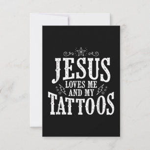 Cartons Réponse Jésus amour   Jésus M'Aime Et Mes Tatouages