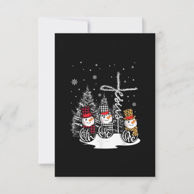 Cartons Réponse Jésus Love | Jésus Faith Hope Love Snowman (Devant)