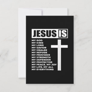 Cartons Réponse Jésus Love Jesus Is My God My King My Everything