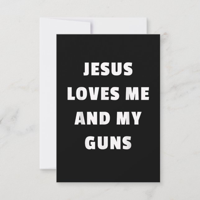 Cartons Réponse Jésus m'aime et ma chemise d'armes à feu - T-shirt (Devant)