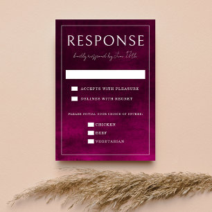 Cartons Réponse Jewel Tone Romance   Garnet   Mariage