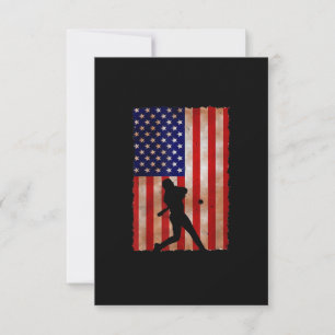 Cartons Réponse Joueur de baseball US Drapeau Patriotique Softball