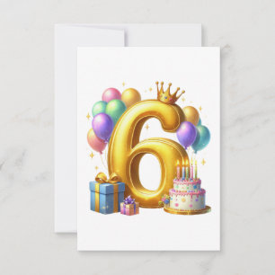 Cartons Réponse Joyeux 6e Anniversaire