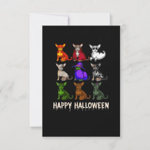 Cartons Réponse Joyeux costume d'Halloween Chihuahua Amoureux de l