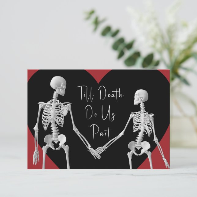 Cartons Réponse Jusqu'à ce que la mort nous sépare Skeleton Black  (Debout devant)
