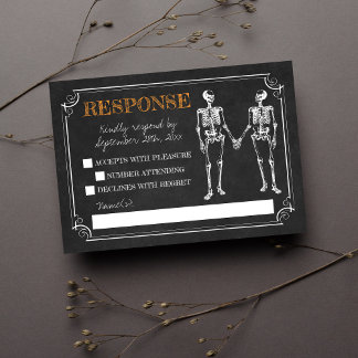 Cartons Réponse Jusqu'à la mort Halloween Squelette Orange Black R