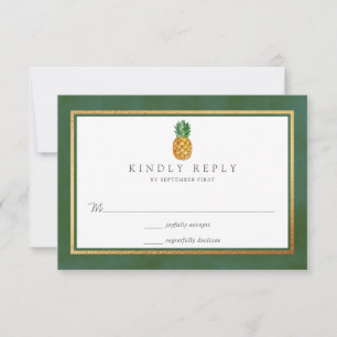 Cartons Réponse La collection de Mariages d'ananas tropicaux