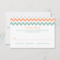La collection moderne de Mariages Chevron Peach & 