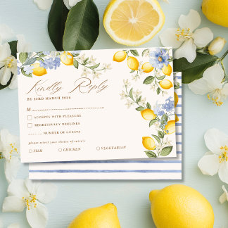 Cartons Réponse La Dolce Vita Lemon Citrus Mediterranean Wedding