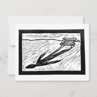 Cartons Réponse La forme de l'attente Linogravure