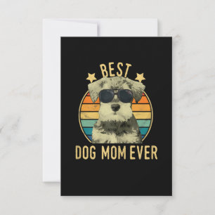 Cartons Réponse La meilleure maman des chiens jamais Schnauzer min