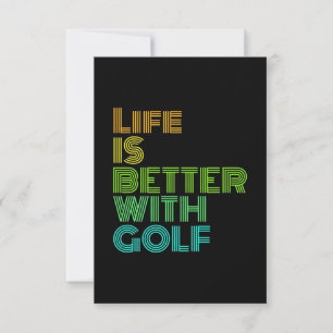 Cartons Réponse La vie est meilleure avec le golf