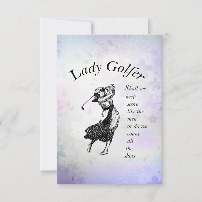 Cartons Réponse Lady Golfer (Devant)