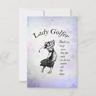 Cartons Réponse Lady Golfeur